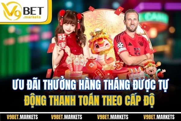 Ưu đãi thưởng hàng tháng được tự động thanh toán theo cấp độ Ưu đãi thưởng hàng tháng được tự động thanh toán theo cấp độ